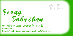 virag dobriban business card